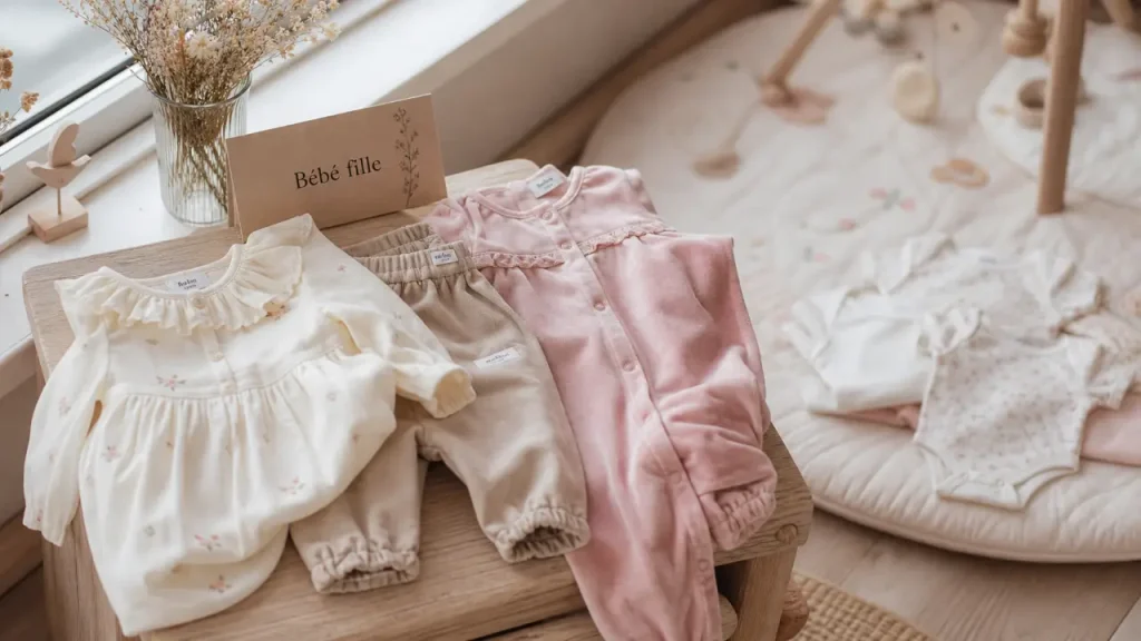 La redoute bébé fille : robe légère et pyjama en velours rose