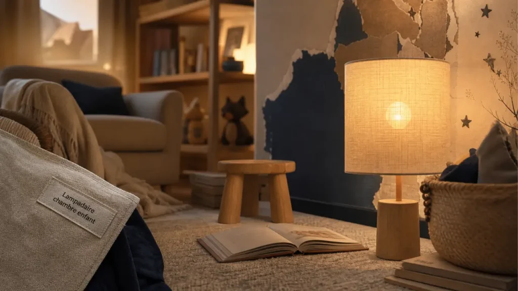 Lampadaire chambre enfant : lumière douce, sécurité et erreurs à éviter