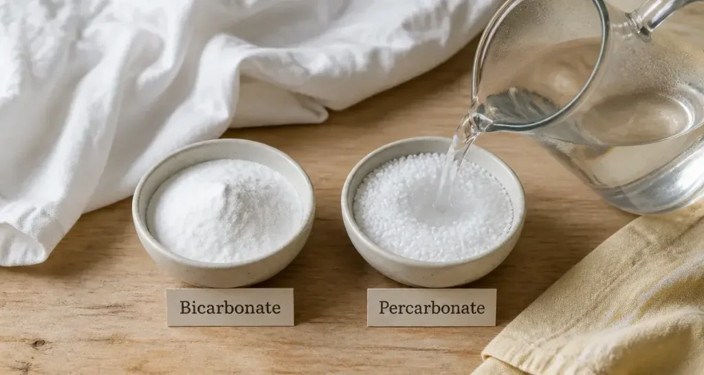 Percarbonate de soude et bicarbonate de soude pour le linge, les odeurs et les surfaces