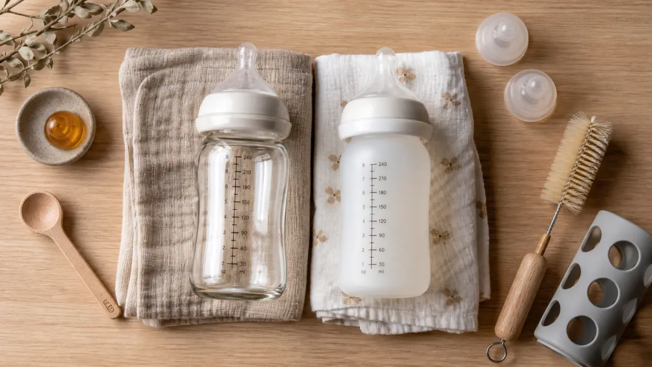 Biberon en verre ou en plastique : deux biberons bébé, comparatif