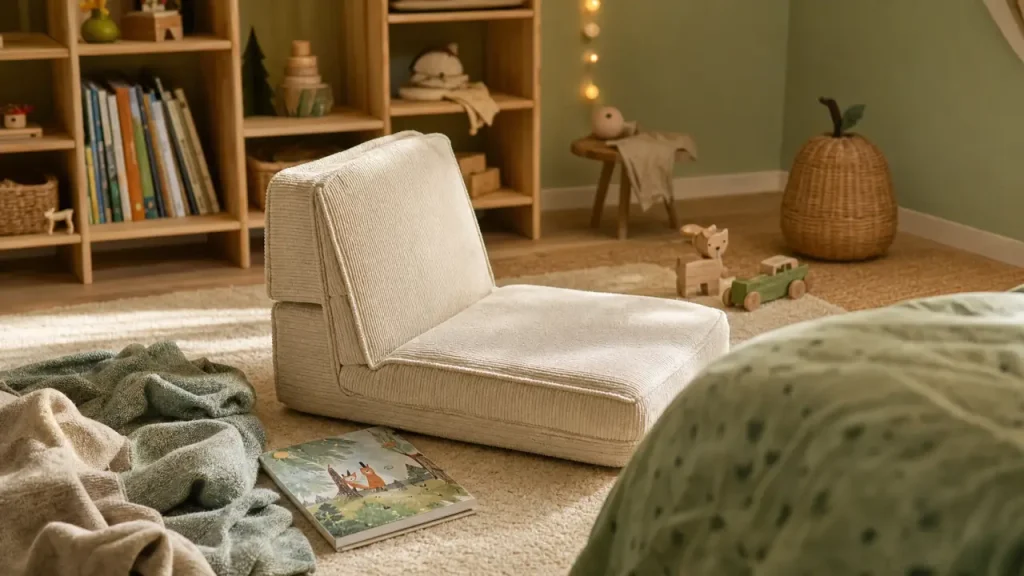 Chauffeuse chambre enfant : fauteuil le jour, lit d’appoint la nuit, sans perdre de place