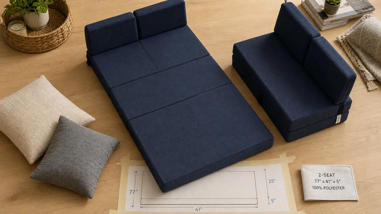 Chauffeuse enfant 2 places convertible en couchage d’appoint