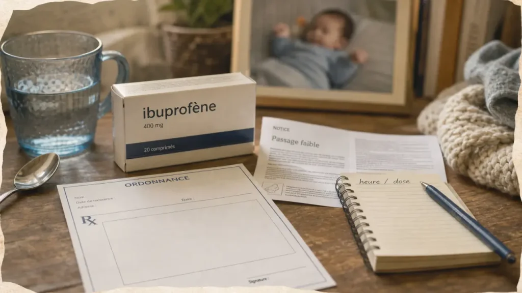 Ibuprofene allaitement : faible passage dans le lait