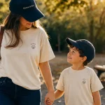 Matchy matchy mere fils : maman et mini marchent, t-shirts coordonnés