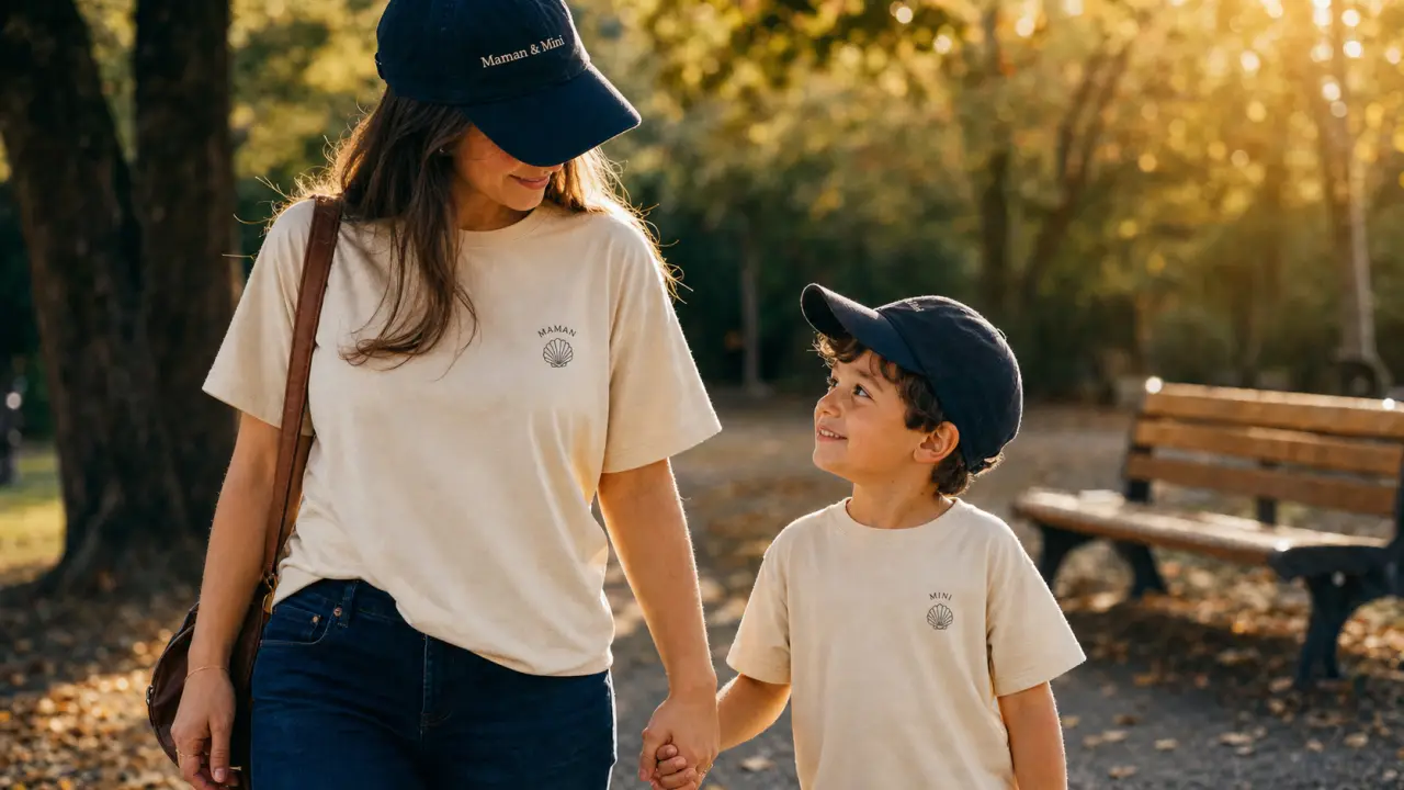 Matchy matchy mere fils : maman et mini marchent, t-shirts coordonnés