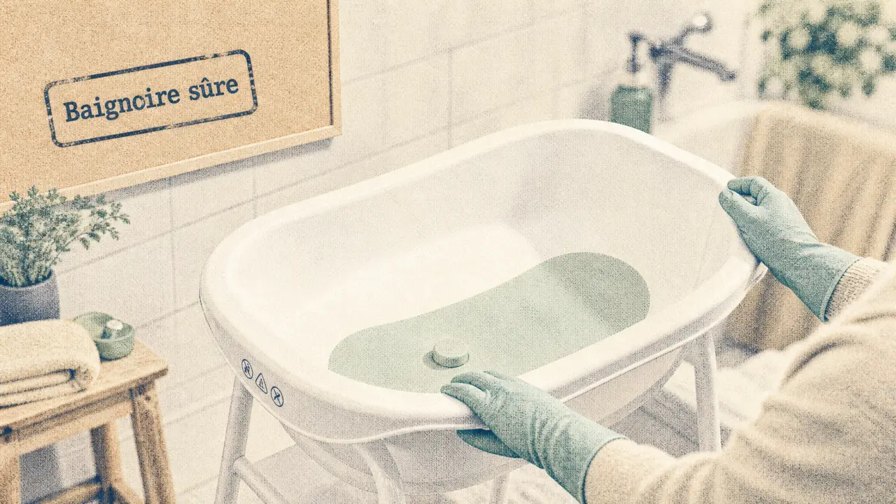 Meilleure baignoire bébé : sécurité, antidérapant et stabilité