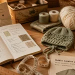 Modèle layette gratuit à télécharger : tailles et échantillon à vérifier (carnet patrons)