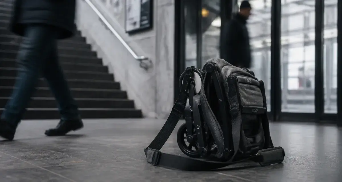 Poussette Stokke YOYO compacte pour la ville, modèle plié