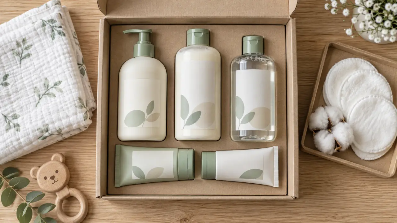Coffret soin bébé avec 5 essentiels dès la naissance