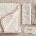 Couverture bébé coton bio : gaze double, mousseline et sherpa en coton bio