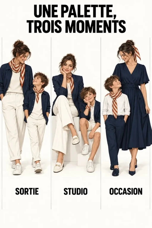 Idées de tenues matchy matchy mère-fils pour sortie, séance photo et cérémonie
