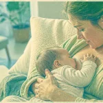 Position allaitement ventre contre ventre, bébé face au mamelon, prise du sein