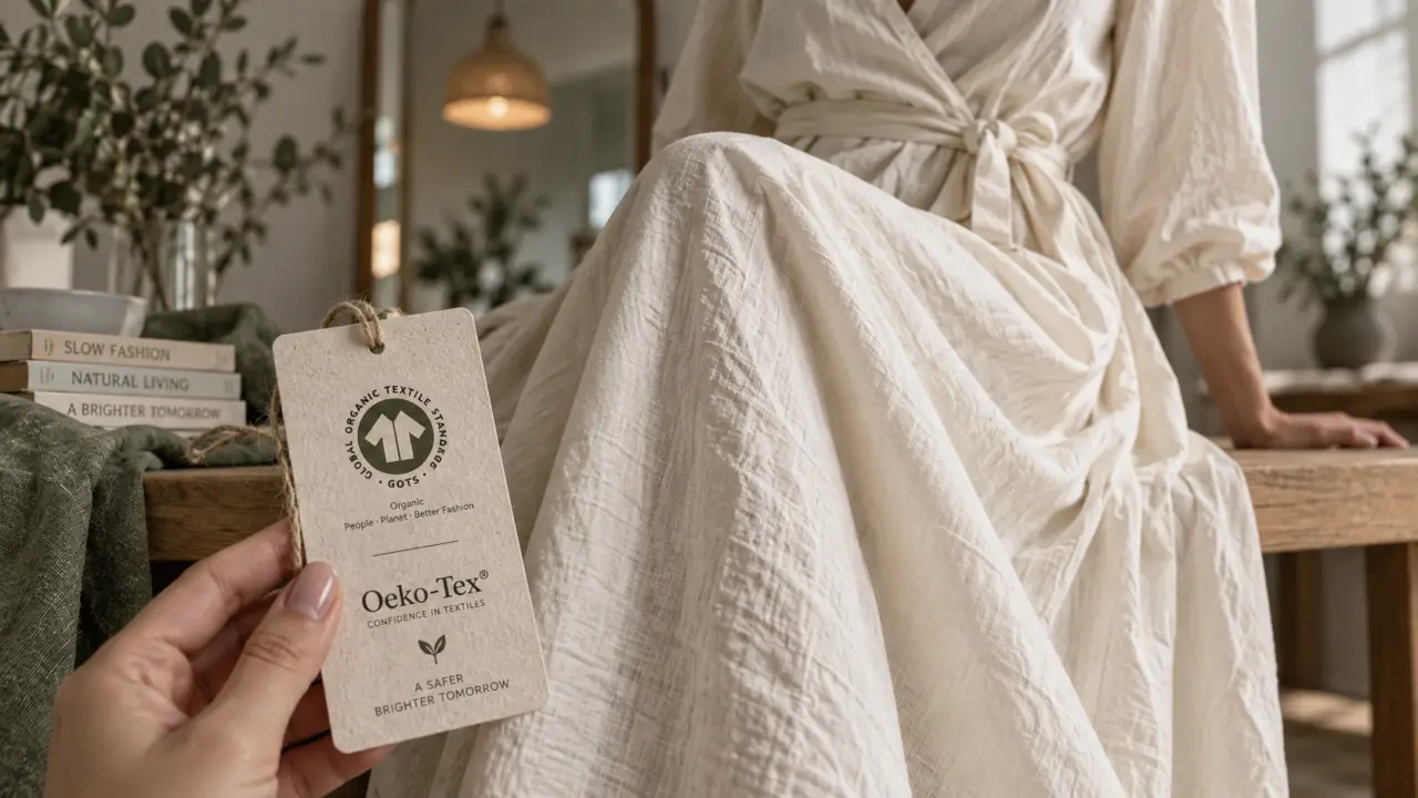 Robe coton bio en coton biologique, vue éditoriale