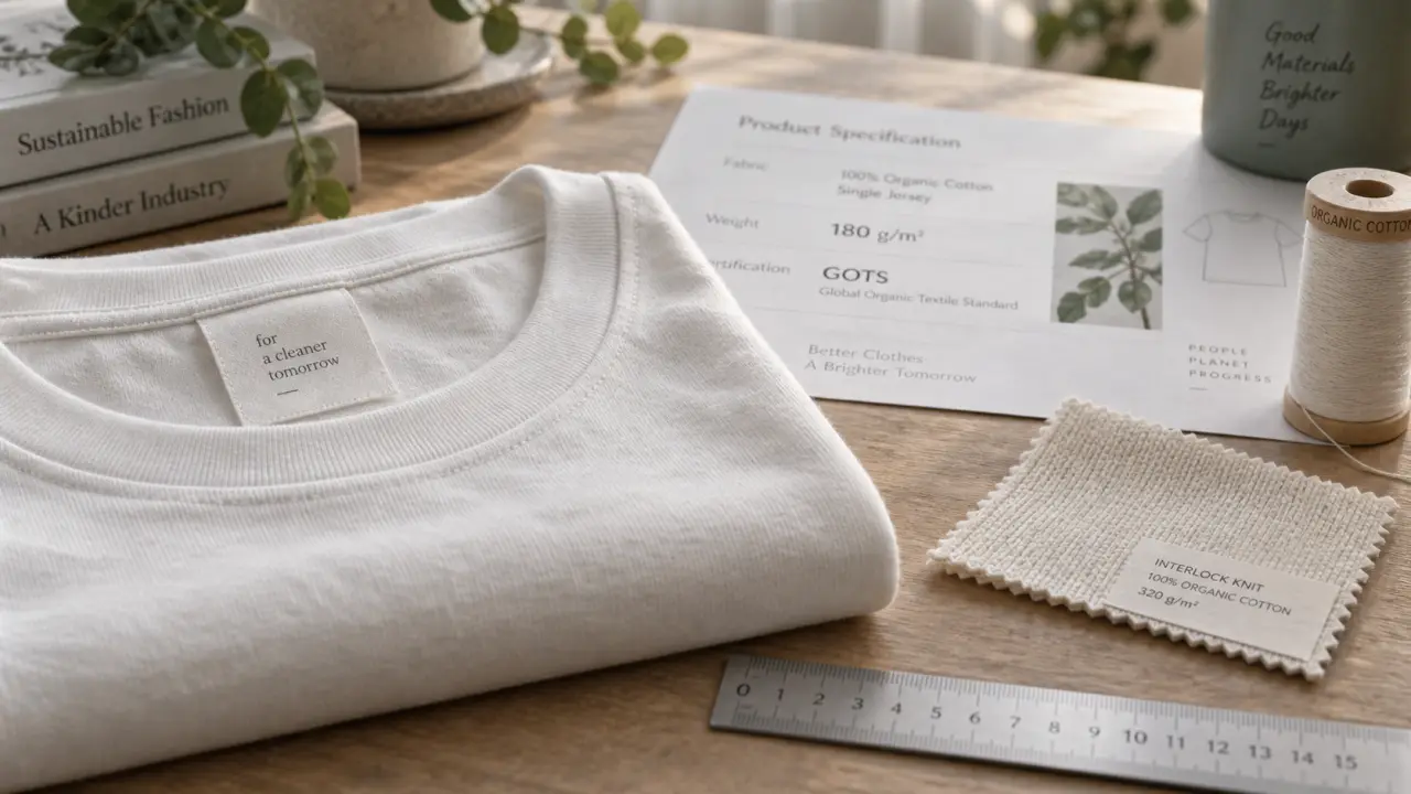 T shirt coton bio 180 g/m² ou 240 g, GOTS