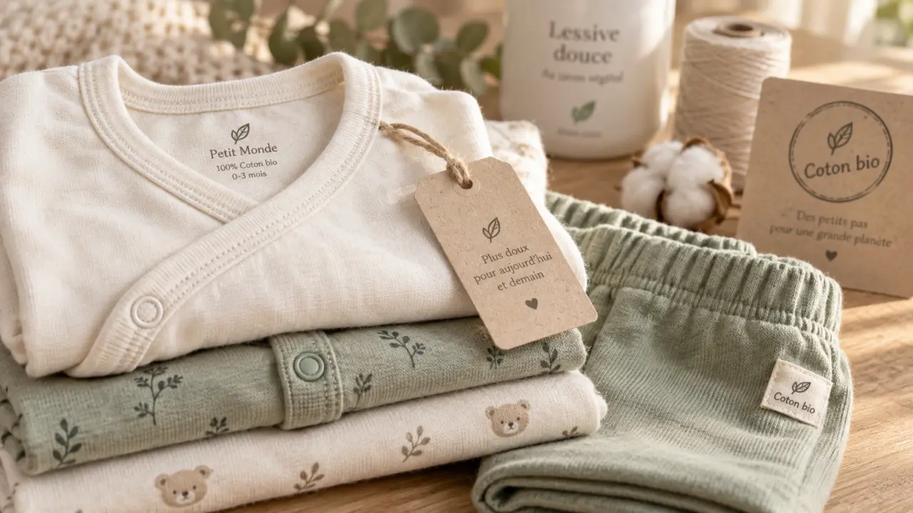 vetement bebe coton bio : body et pyjama en coton bio, coutures plates