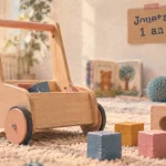 Jouets enfants 1 an : chariot de marche et boîte à formes