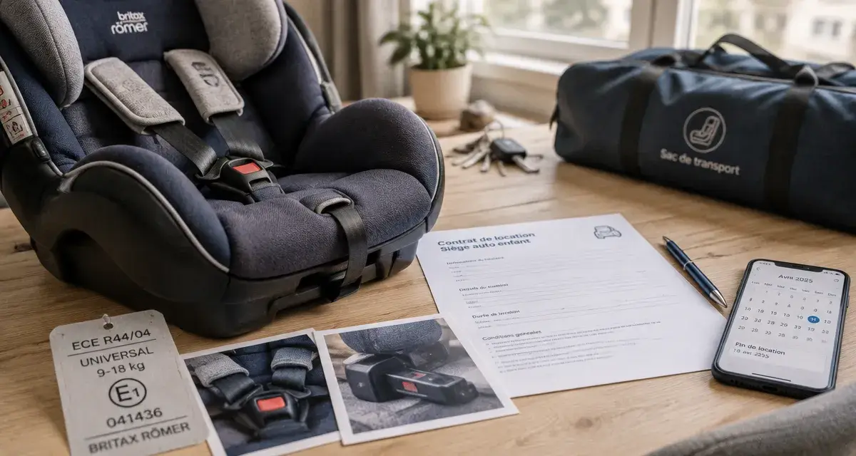 Location siège auto entre particuliers : vérifier siège auto, enfant, véhicule et historique